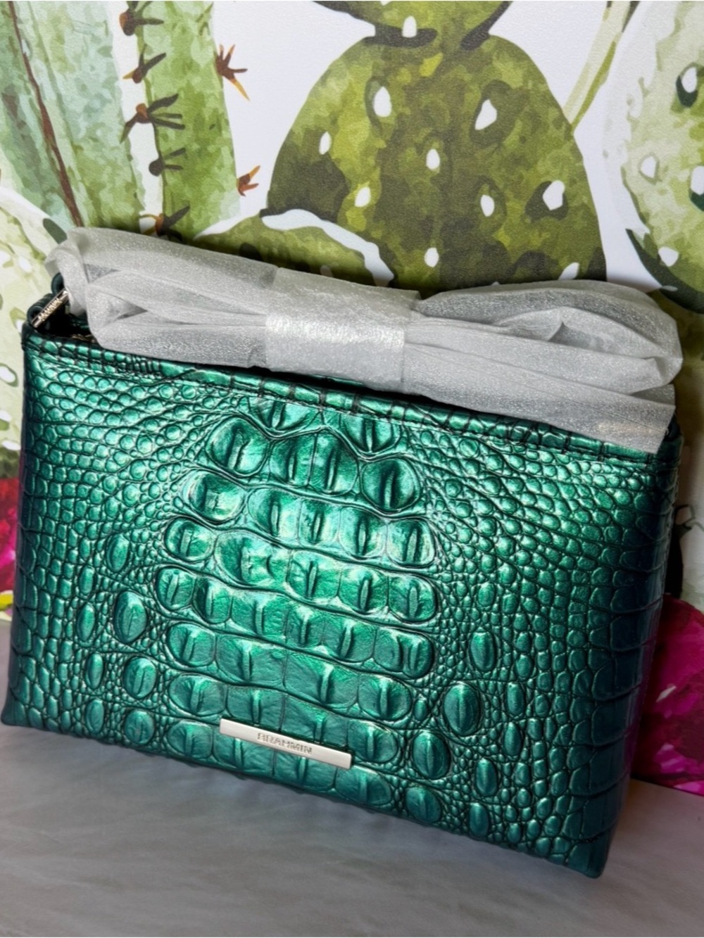 BRAHMIN LORELEI MYSTIC GREEN NWT Beautiful Green